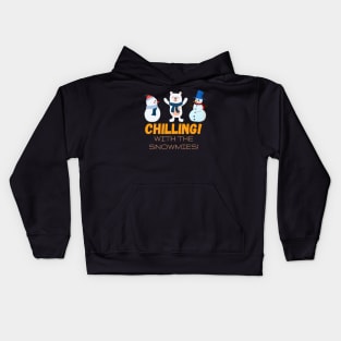 Chilling with the snowmies Kids Hoodie